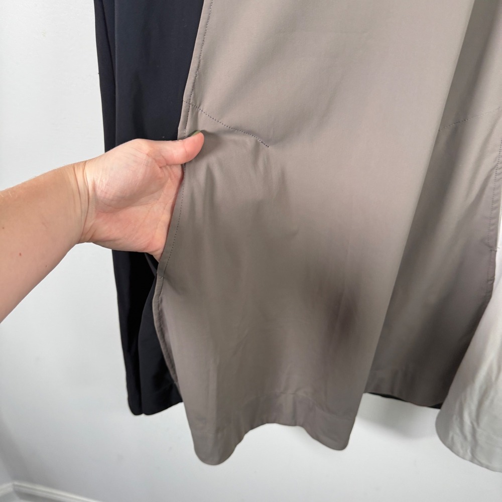 Alembika Tekbika Tunic Trapeze Dress Colorblock Lagenlook Grey Black Women Large - Picture 4 of 11